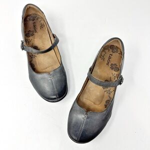 Taos Ta Dah Leather Mary Jane Comfort Shoes Navy Blue Size 7.5
